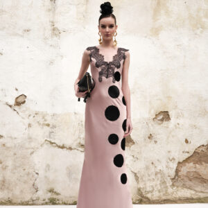  Vestido satén lencero chantilly