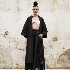 Conjunto negro largo flecos